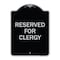 Signmission Reserved for Clergy Heavy-Gauge Aluminum Architectural Sign, 24" x 18", BS-1824-23214 A-DES-BS-1824-23214 - alternate 1